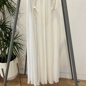 White sheer maxi skirt